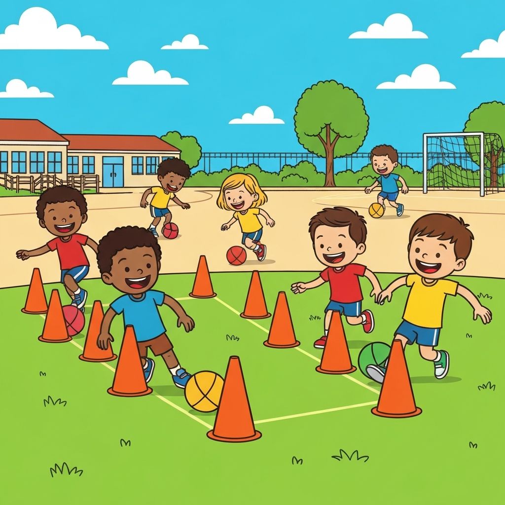 Cone Dribbling Course