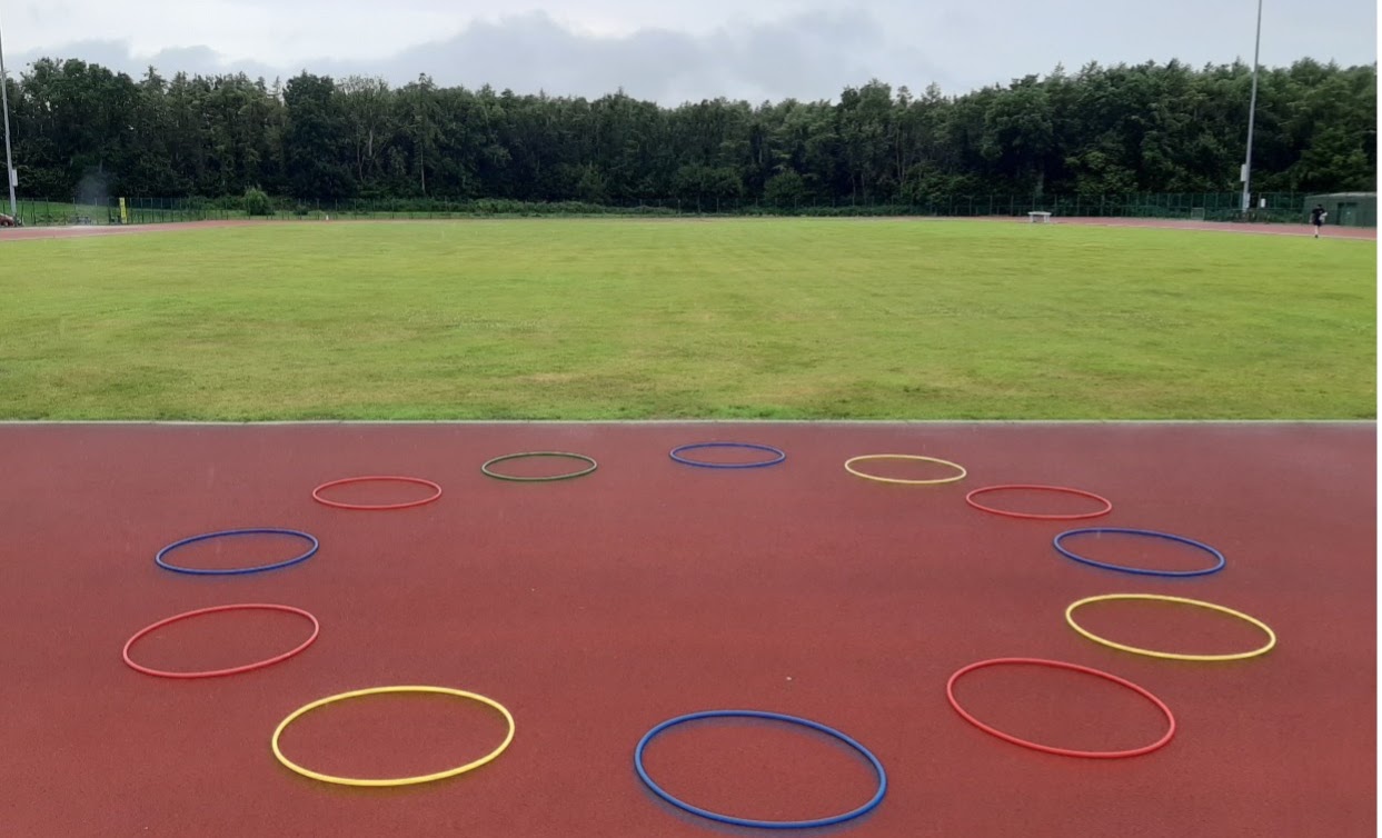 Jumping activities with hurdles