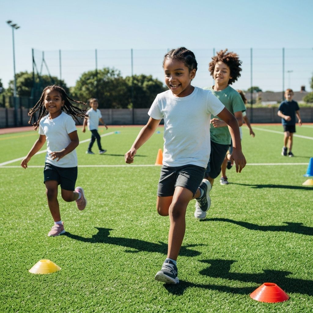 Children playing and learning through movement
